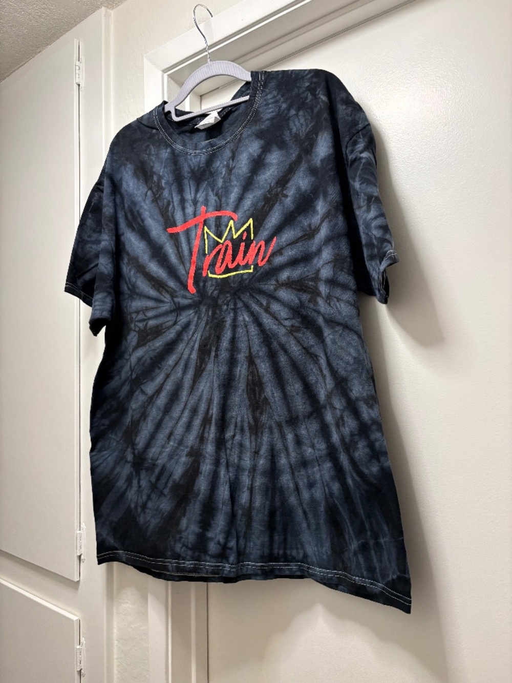 Train band tie dye tshirt - “Time goes fast when you’re sippin” - size XL